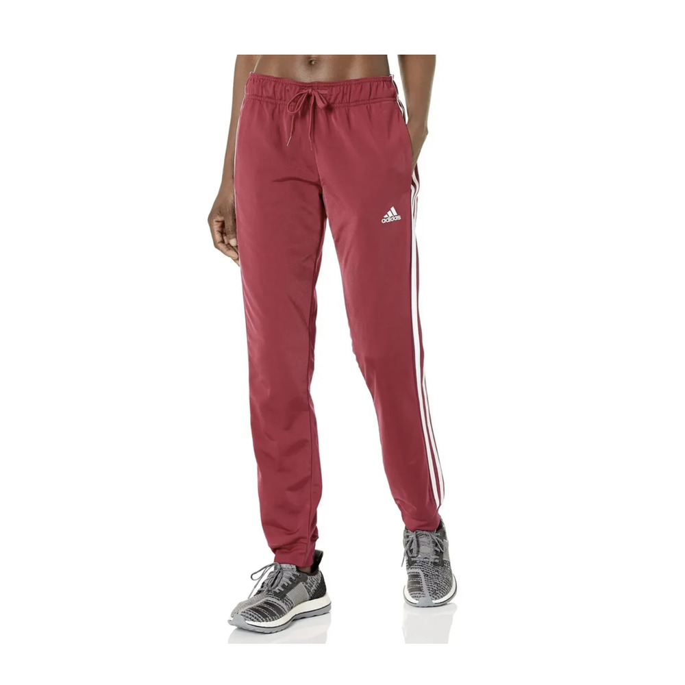 **adidas Women's Plus Size Essentials Fleece Tapered Pants Legacy Burgundy 2X